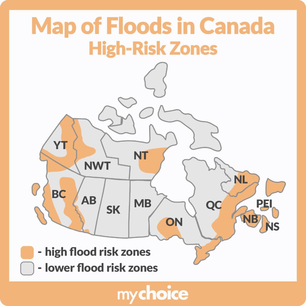 map of floods in Canada